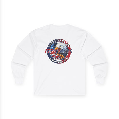 America 250th Anniversary Patriotic Long Sleeve T-Shirt – 1776–2026 Edition
