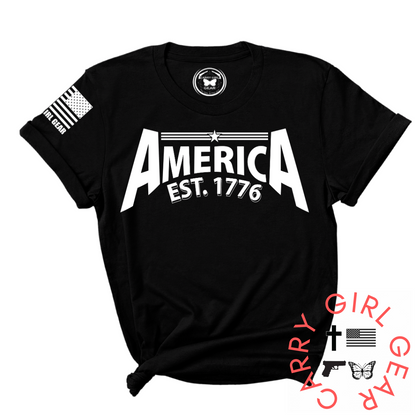 AMERICA BABY Tee – Patriotic Women's Shirt | Shop250America