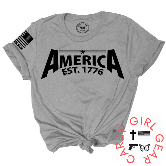 AMERICA BABY Tee – Patriotic Women's Shirt | Shop250America