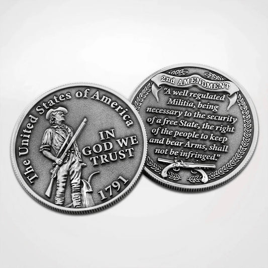 America250™ 2nd Amendment Freedom Coin (1776–2026) – Antique Nickel