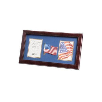 American Flag Medallion Double Picture Frame