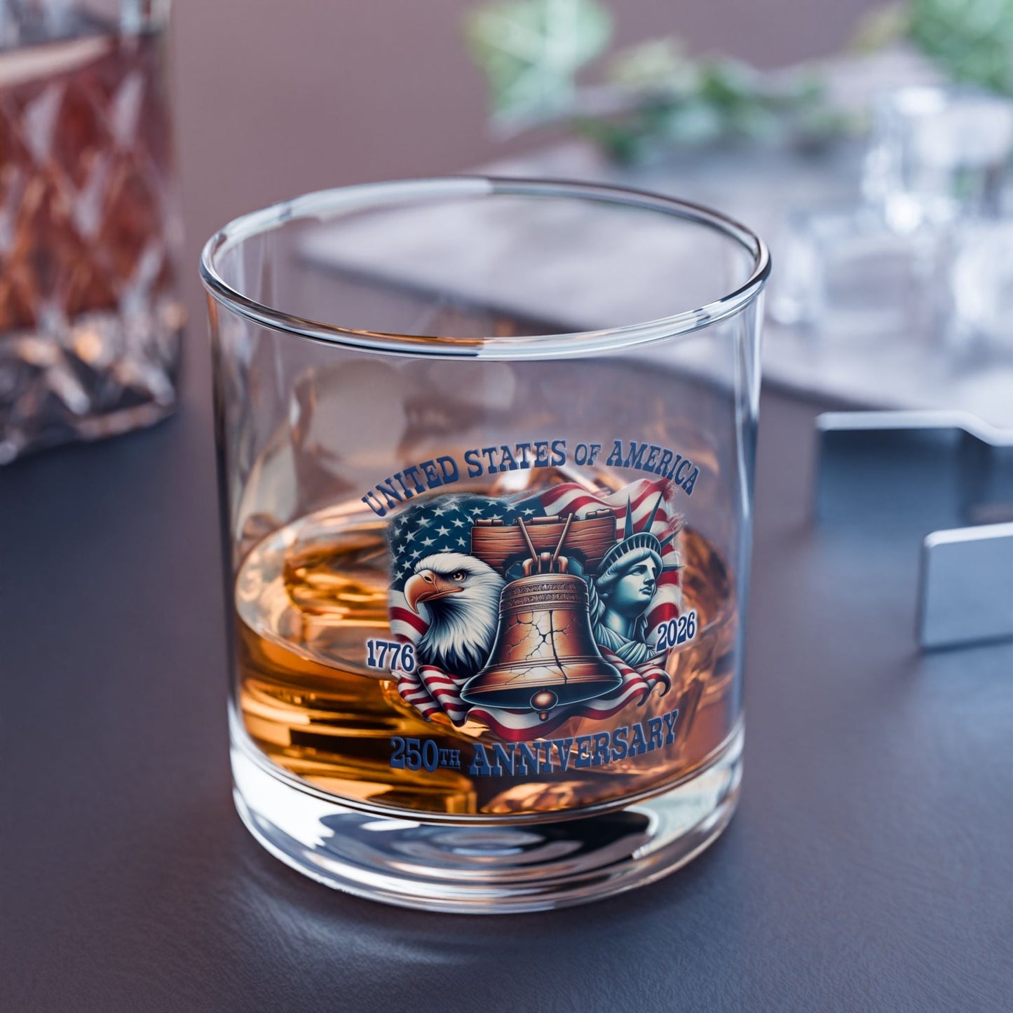America's 250th Anniversary Liberty & Freedom Custom Rocks Glass