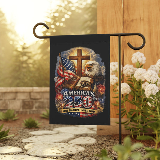 America’s 250th Anniversary Patriotic Garden Flag – One Nation Under God