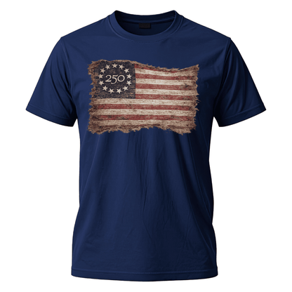 America's 250th Anniversary Vintage Betsy Ross Flag Edition T-Shirt