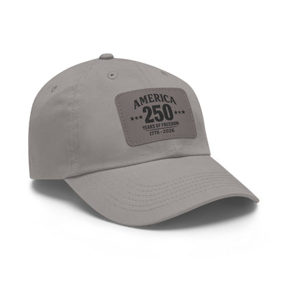 America's 250th Leather Patch Hat — 1776–2026 Patriotic Edition
