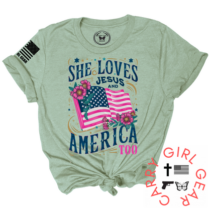 AND AMERICA TOO Tee – Patriotic Women's Shirt | Shop250America