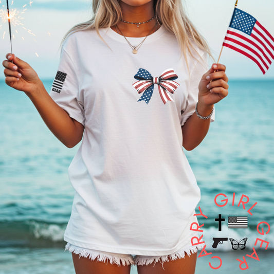 BOW BABY BOW Tee – Patriotic Women's Shirt | Shop250America