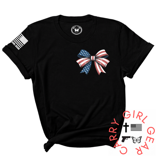 BOW BABY BOW Tee – Patriotic Women's Shirt | Shop250America