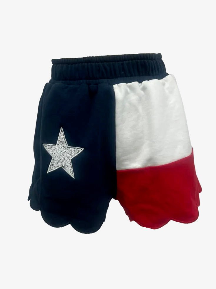 Texas Flag Scallop Shorts - Women's Lone Star State Pride Shorts