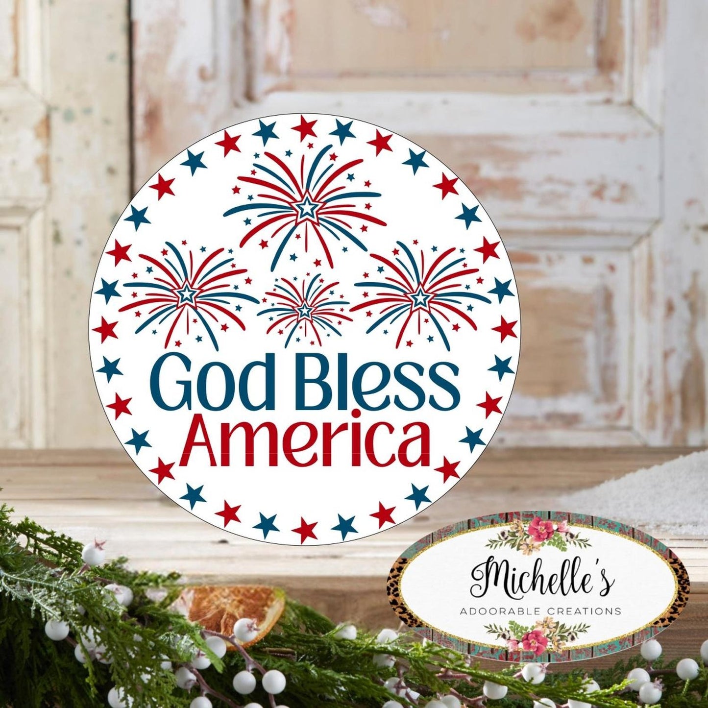 God Bless America Fireworks Sign