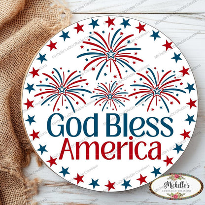 God Bless America Fireworks Sign