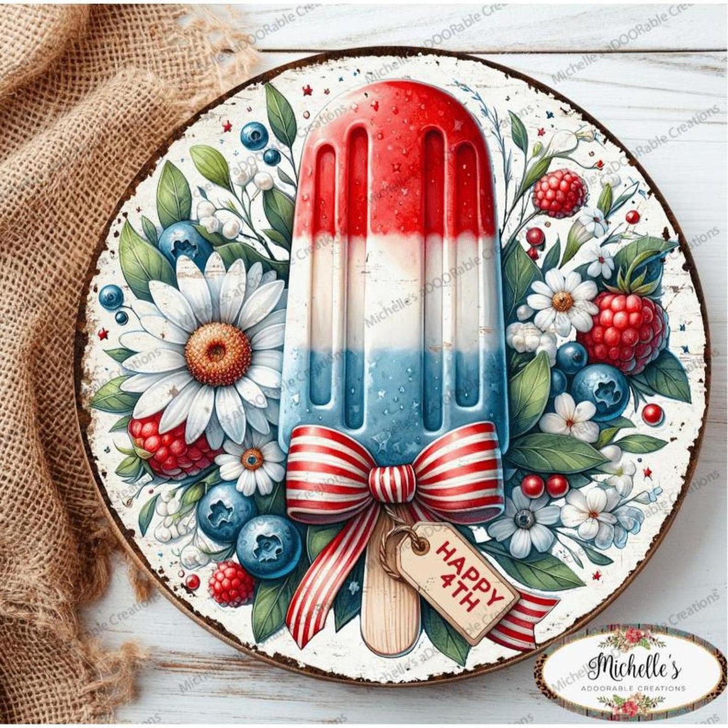 Patriotic Popsicle Summer Sign