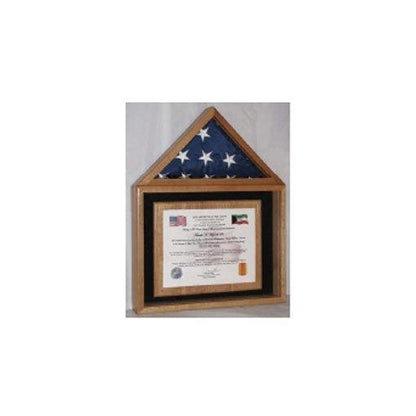 Certificate and American Flag Display Case