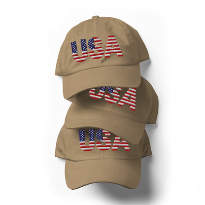 USA Baseball Hat | Embroidered Cotton Twill Cap