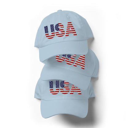 USA Baseball Hat | Embroidered Cotton Twill Cap