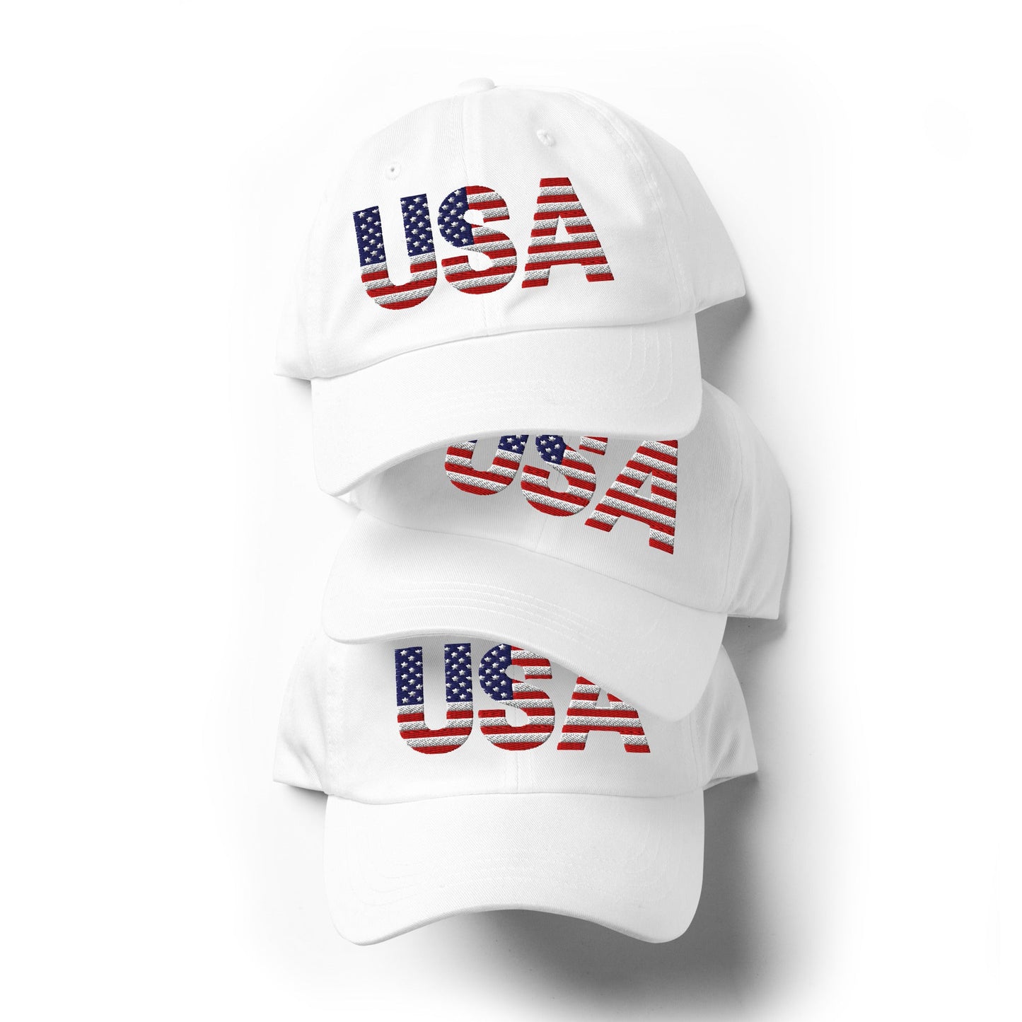USA Baseball Hat | Embroidered Cotton Twill Cap