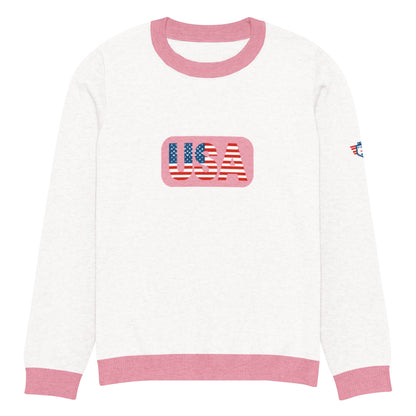 Freedom Knitted Crew Neck Sweater | Patriotic Pullover