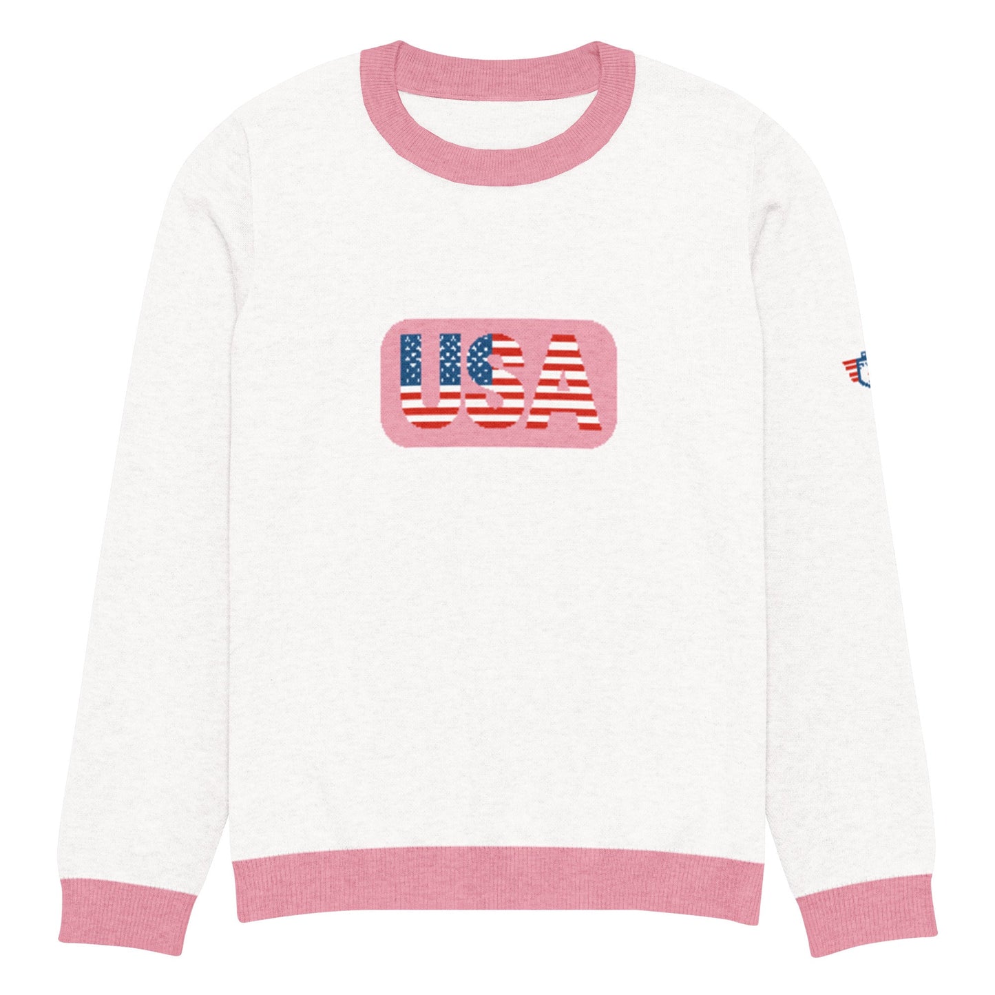 Freedom Knitted Crew Neck Sweater | Patriotic Pullover