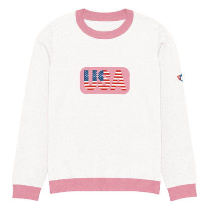 Freedom Knitted Crew Neck Sweater | Patriotic Pullover