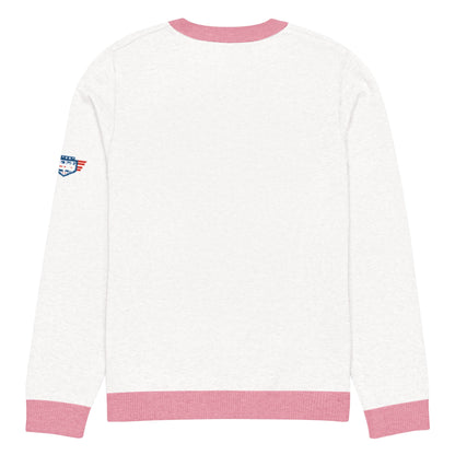 Freedom Knitted Crew Neck Sweater | Patriotic Pullover