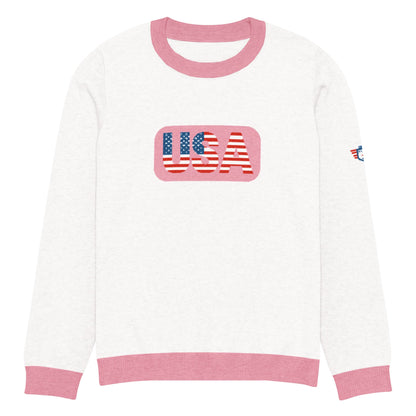 Freedom Knitted Crew Neck Sweater | Patriotic Pullover