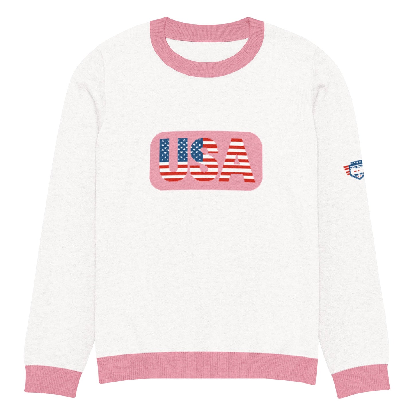 Freedom Knitted Crew Neck Sweater | Patriotic Pullover
