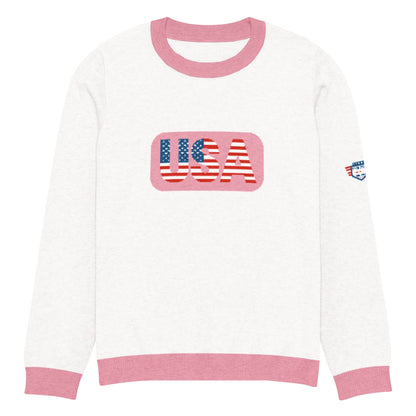 Freedom Knitted Crew Neck Sweater | Patriotic Pullover