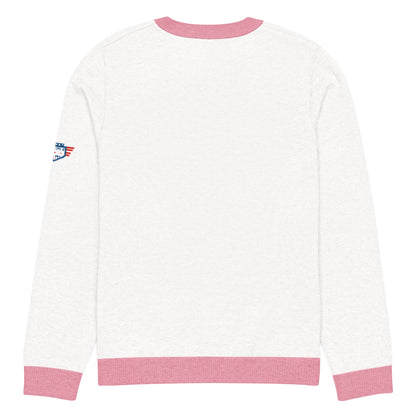 Freedom Knitted Crew Neck Sweater | Patriotic Pullover