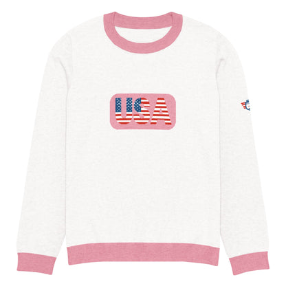 Freedom Knitted Crew Neck Sweater | Patriotic Pullover