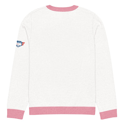 Freedom Knitted Crew Neck Sweater | Patriotic Pullover