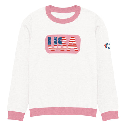 Freedom Knitted Crew Neck Sweater | Patriotic Pullover