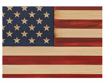 Liberty Flag – American Oak Wooden Display | Shop250America