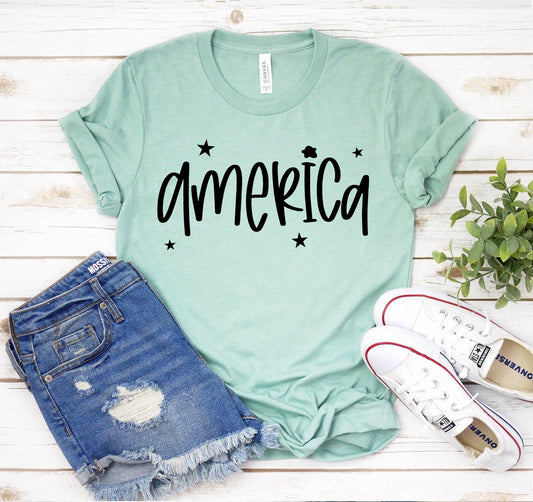 America Bella Canvas T-Shirt – Premium Cotton Tee – 6 Colors