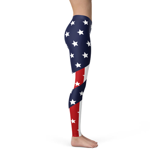 Women's American Flag Leggings – Stars Stripes Yoga Pants