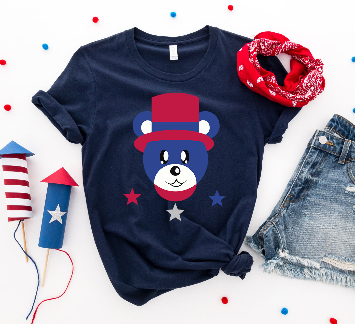 4th of July Bear T-shirt