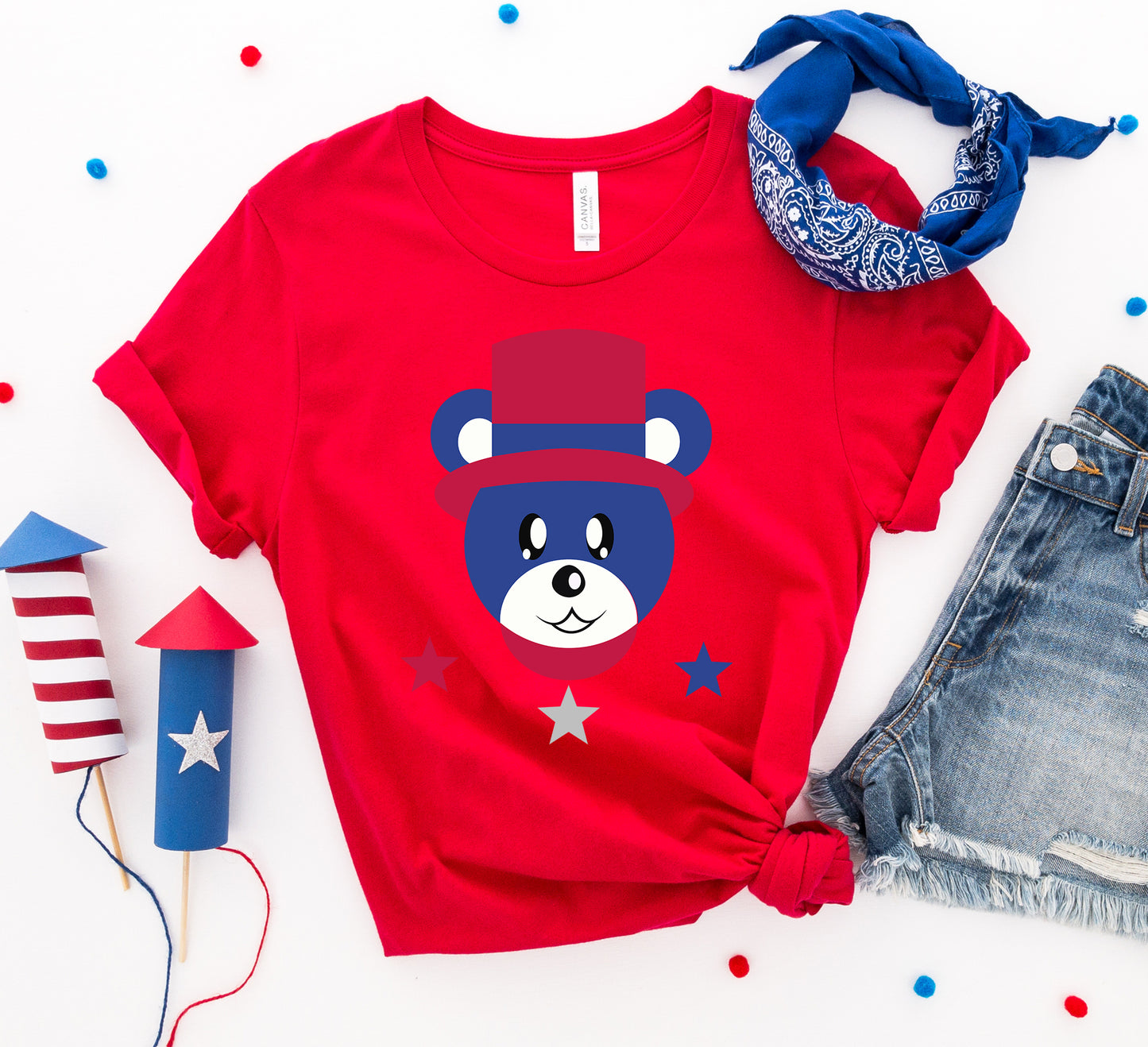 4th of July Bear T-shirt