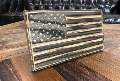 Old Glory Wooden Desk Flag – American Oak | Made in USA | Flags of Valor
