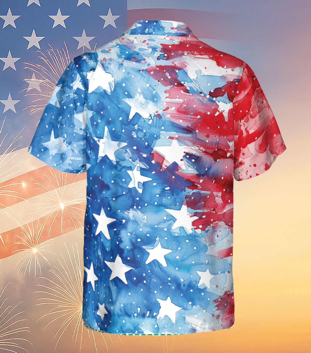 Retro American Flag Hawaiian Shirt | 4th Of July Hawaiian Shirt | Patriotic America Independence Day Hawaiian Shirt 682319