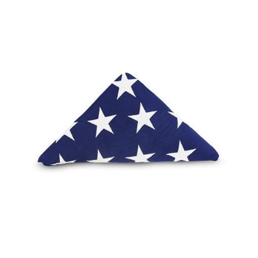 Pre Folded American Flag For flag Display Case 5ft x 9  ft Cotton