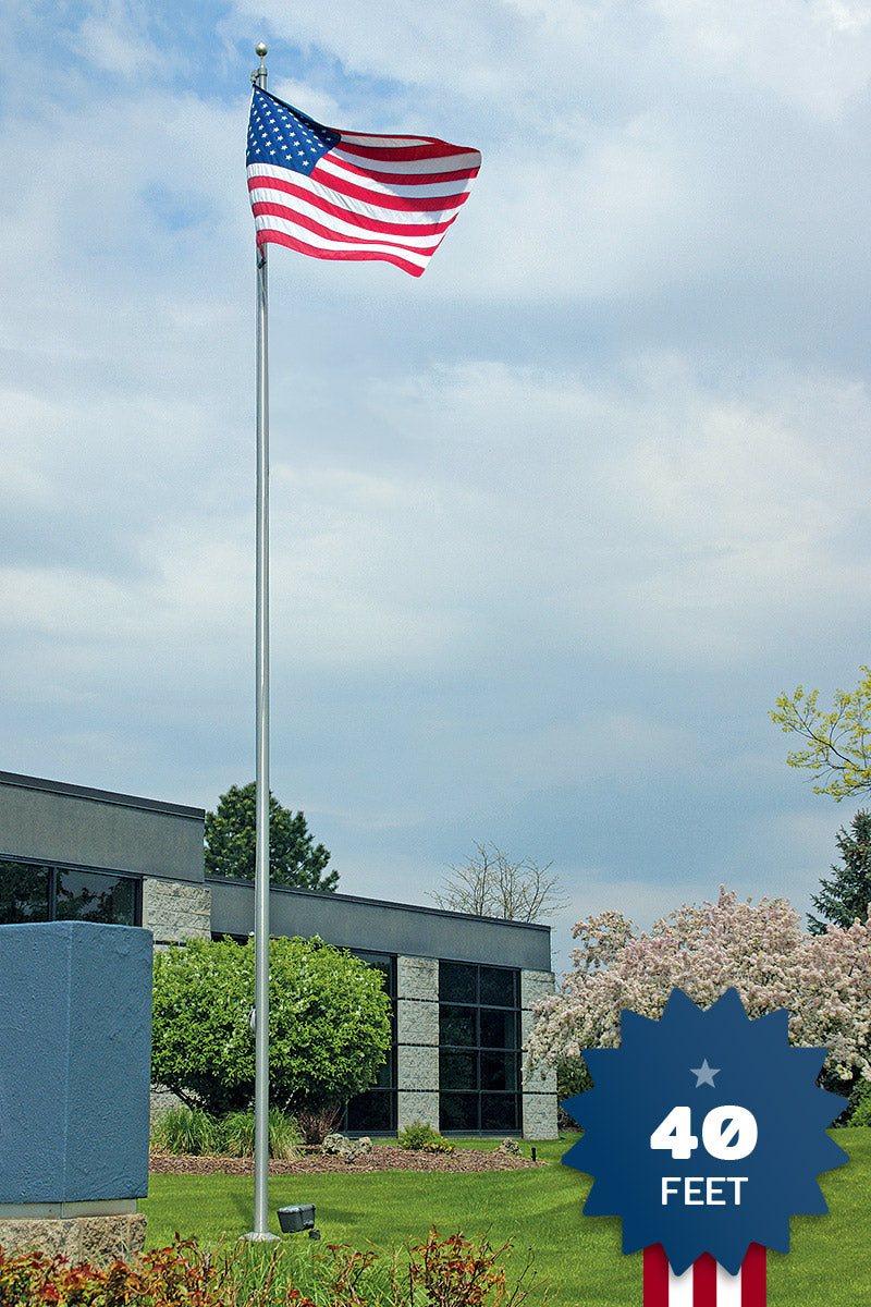 40ft Heavy Duty Flagpole - EC40