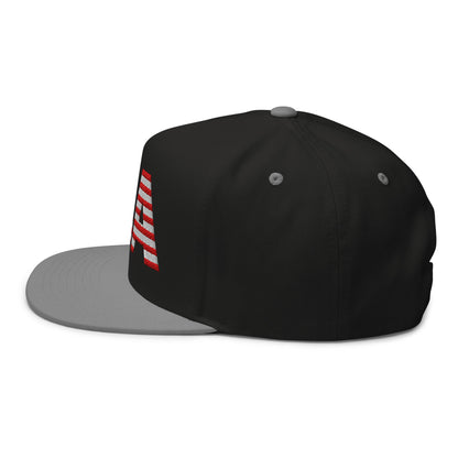USA Flat Bill Cap | Embroidered Snapback Hat