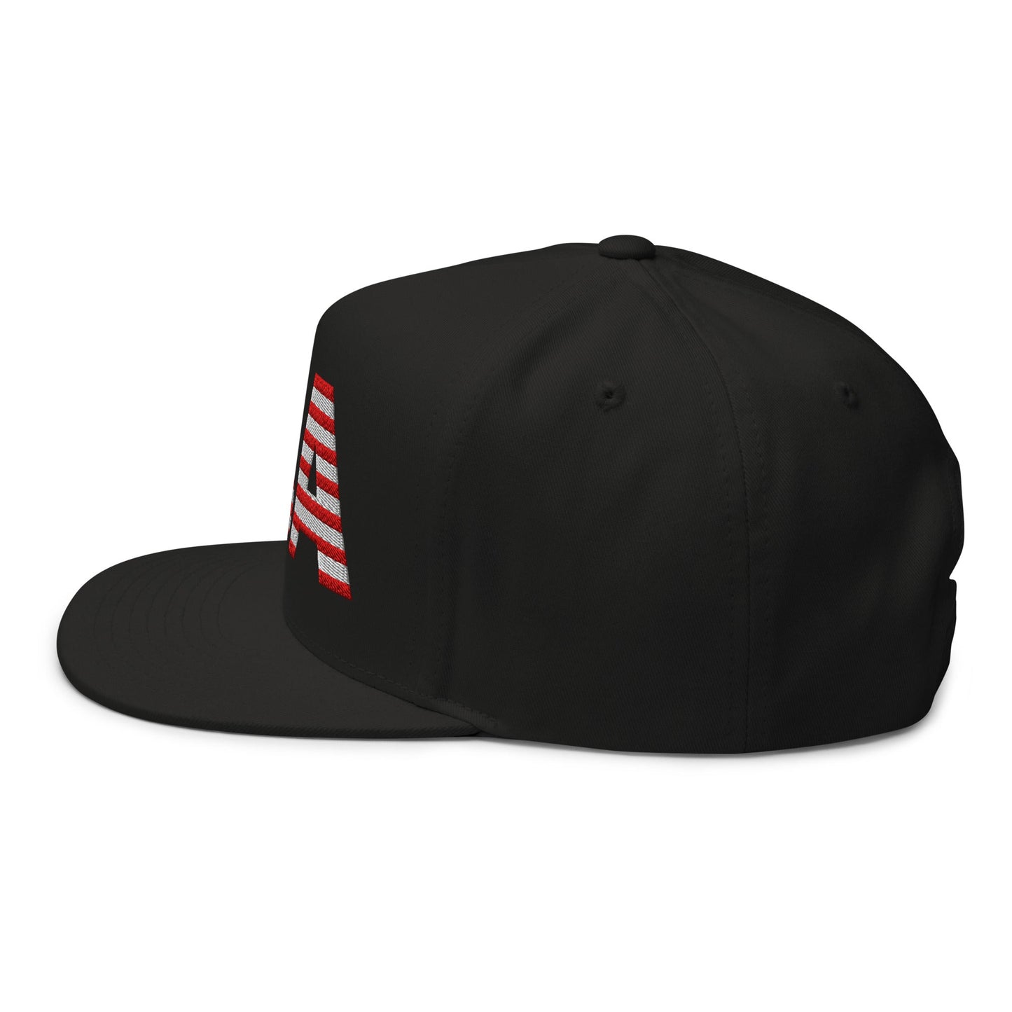 USA Flat Bill Cap | Embroidered Snapback Hat