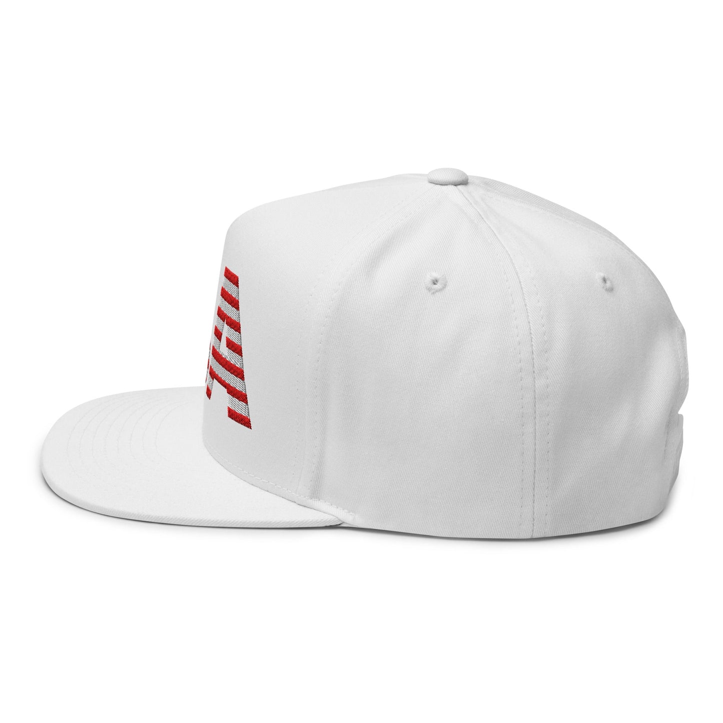USA Flat Bill Cap | Embroidered Snapback Hat