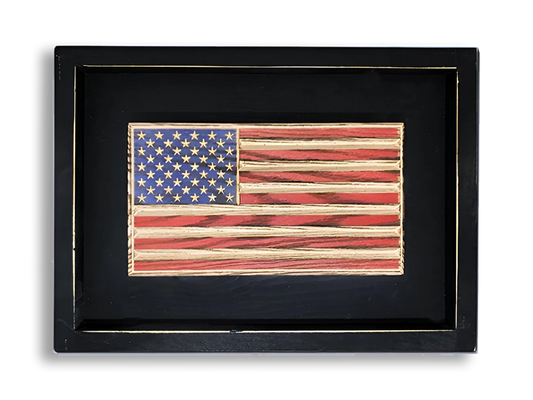 Old Glory Wooden Desk Flag – American Oak | Shop250America