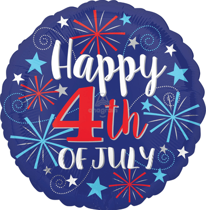 4th of July Fireworks Balloon 18" – Mylar Party Decor | Shop250America