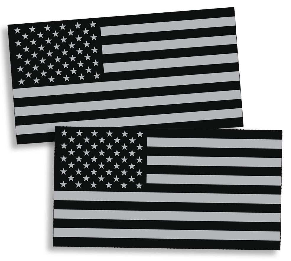 Black OPS Gray USA Flag Sticker American Military Car Truck Decal