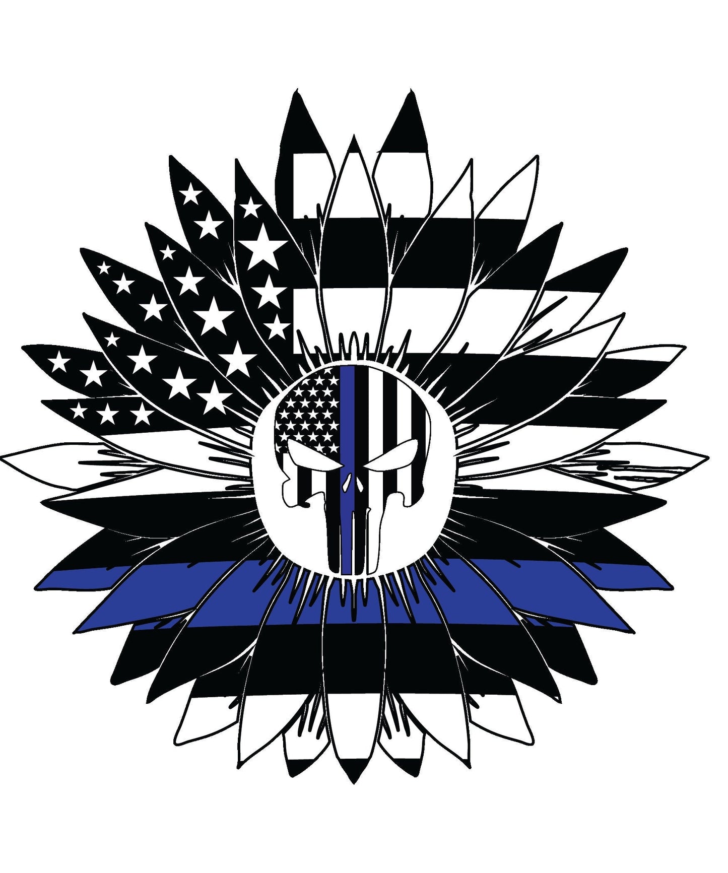 Blue Lives Matter Police USA American Thin Line Flag Car Decal Sticker