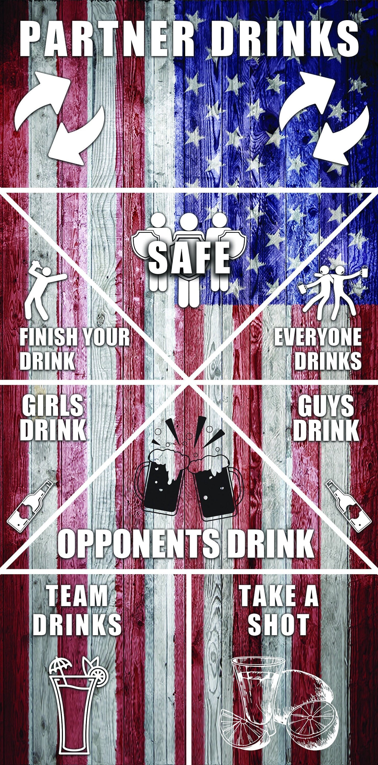 Drinking Game Cornhole Set | Premium USA-Made Boards