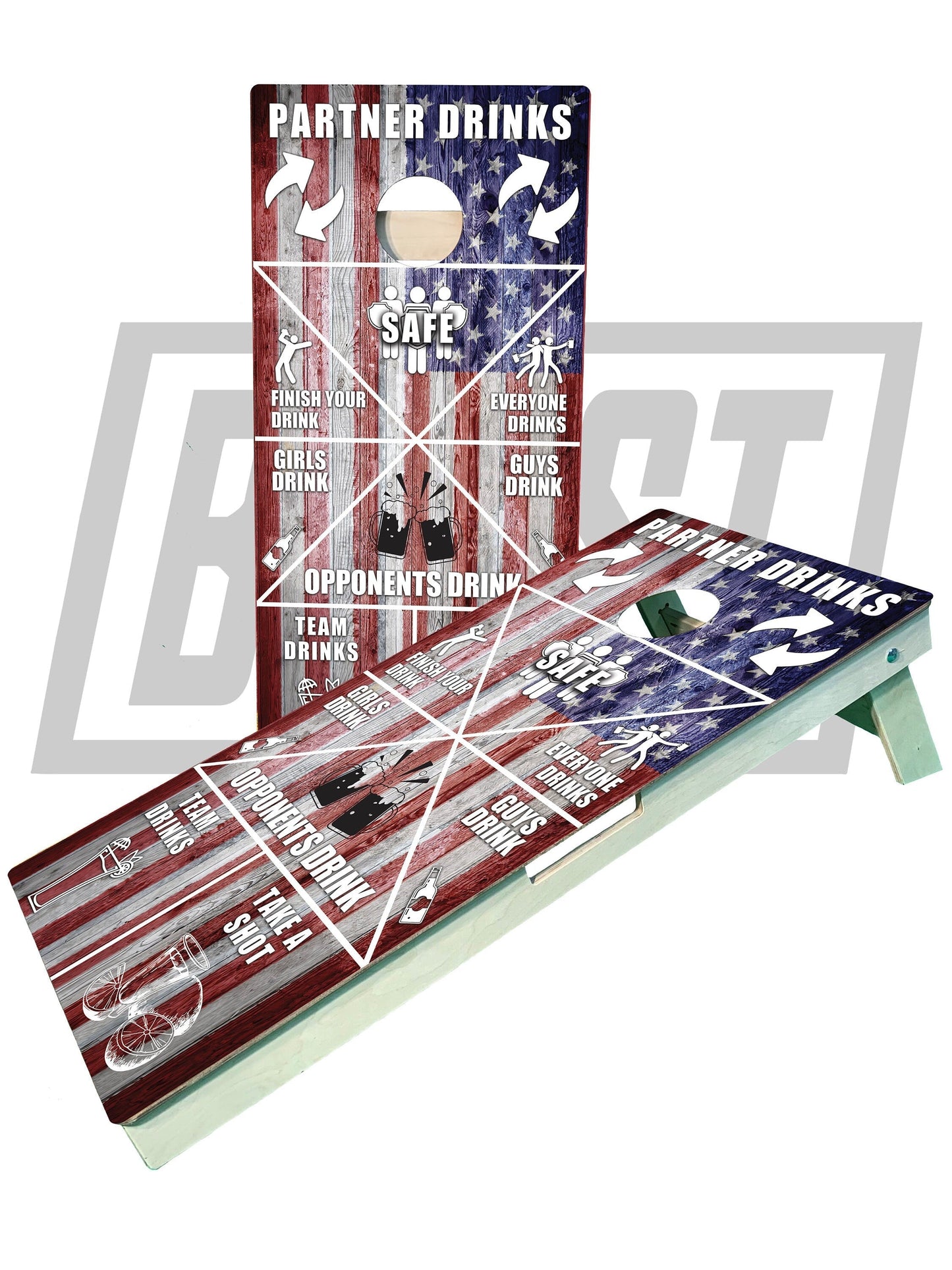 Drinking Game Cornhole Set | Premium USA-Made Boards