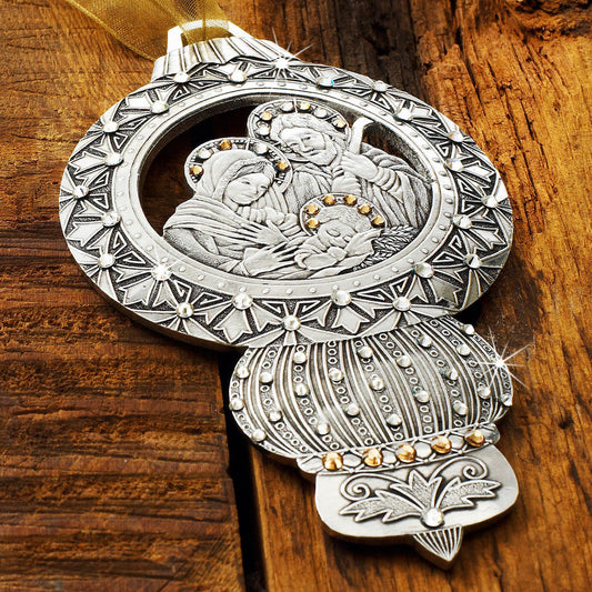Limited Edition Nativity Ornament- The Holy Family (Aluminum) by Wendell August Forge